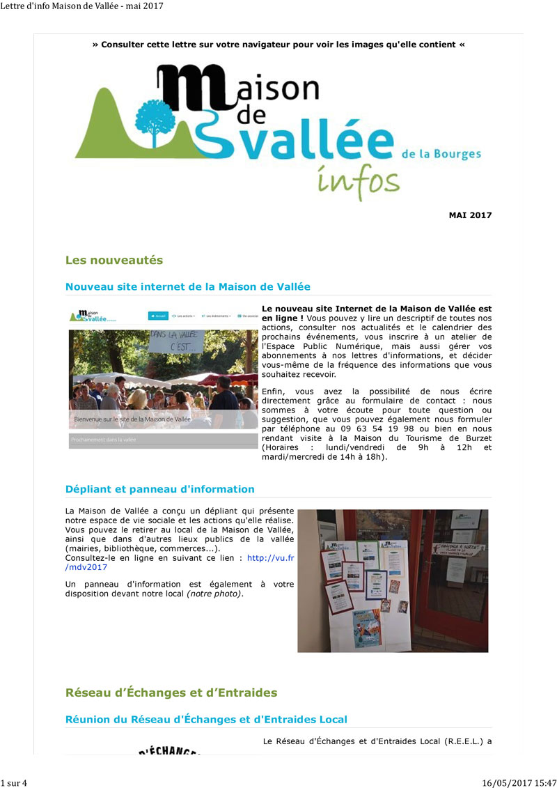 Lettre dinfo Maison de Vallée mai 2017 1