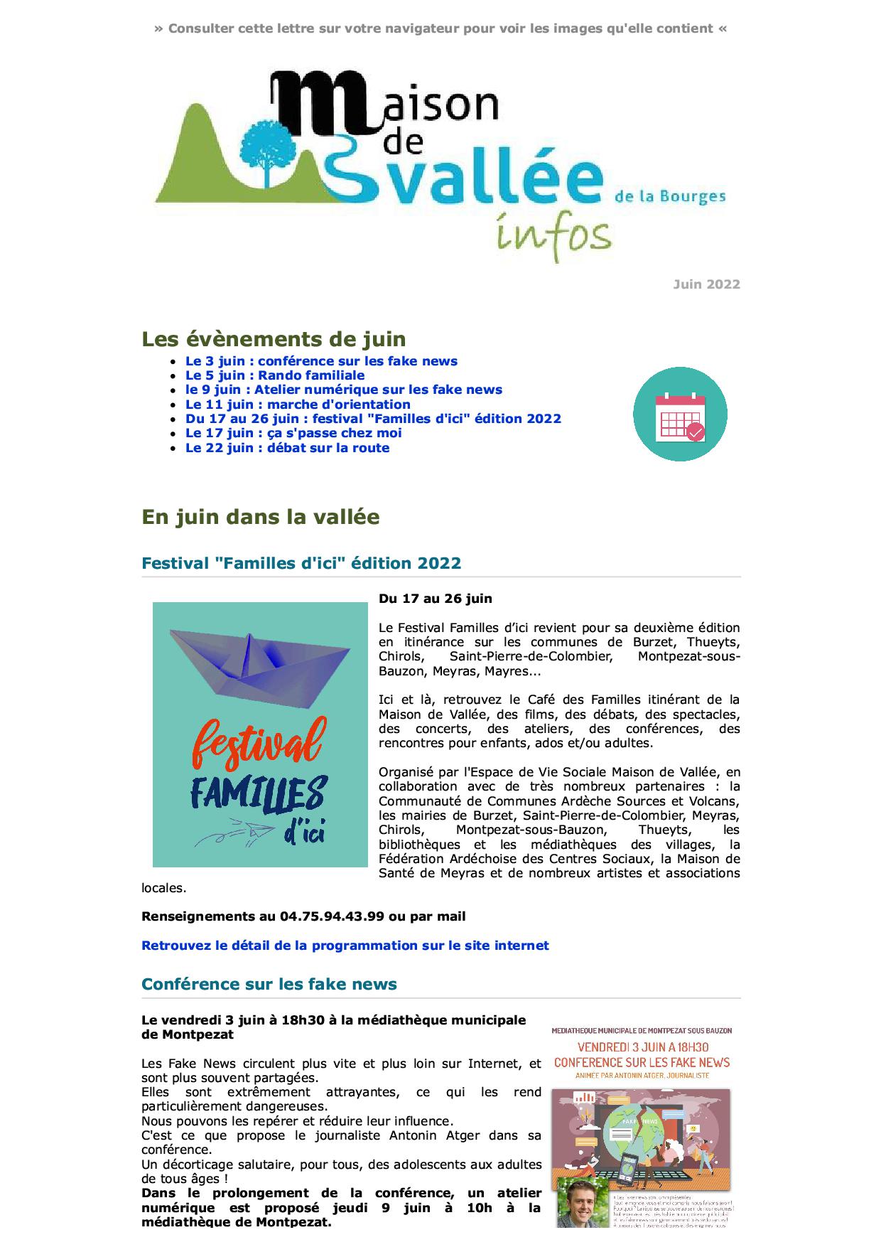 Lettre d infos Maison de Vallée Juin 2022 Maison de Vallée