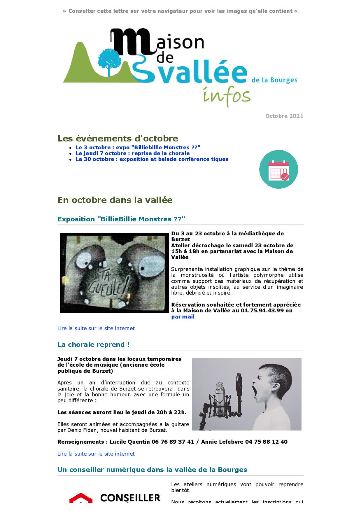 Lettre dinfos Maison de Vallée Octobre 2021 Maison de Vallée1