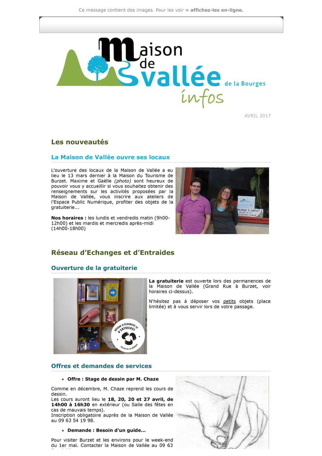 Maison de Vallee Infos Avril 2017 1