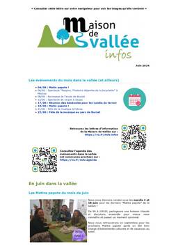 Lettre dinfos Maison de Vallée Juin 2024 version papier Maison de Vallée 1 page 0001