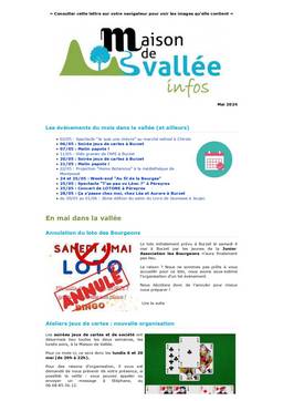 Lettre dinfos Maison de Vallée Mai 2024 Maison de Vallée 1 page 0001
