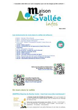 Lettre dinfos Maison de Vallée Mars 2024 version papier Maison de Vallée page 0001