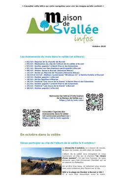 Lettre dinfos Maison de Vallée Octobre 2025 version papier Maison de Vallée 1 page 0001
