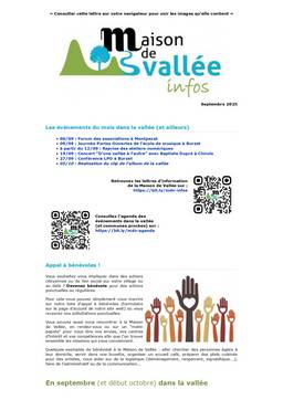 Lettre dinfos Maison de Vallée Septembre 2025 version papier Maison de Vallée 1 page 0001